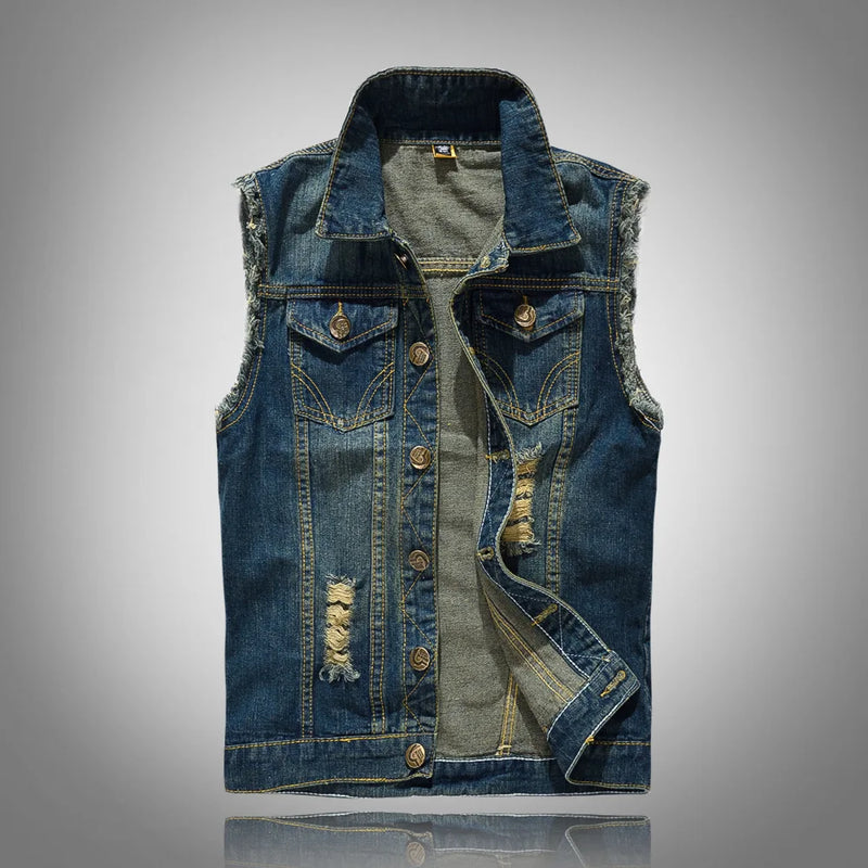Ripped Jeans Jacket Men's - Premium  from Kestiesss - Just €49.99! Shop now at Kestiesss