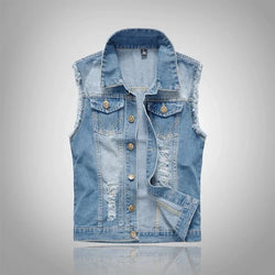 Ripped Jeans Jacket Men's - Premium  from Kestiesss - Just €49.99! Shop now at Kestiesss