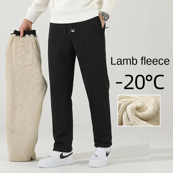 Winter Cashmere Pants Men's Fleece Warm Thick Casual Sports Pants High Quality Fashion Drawstring Large Size Jogger Pants L-8Xl - Premium  from Kestiesss - Just €18.33! Shop now at Kestiesss