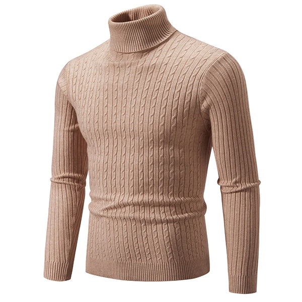 New Men's Turtleneck Sweater Casual Men's Knitted Sweater Warm Fitness Men Pullovers Tops - Premium  from Kestiesss - Just €11.01! Shop now at Kestiesss