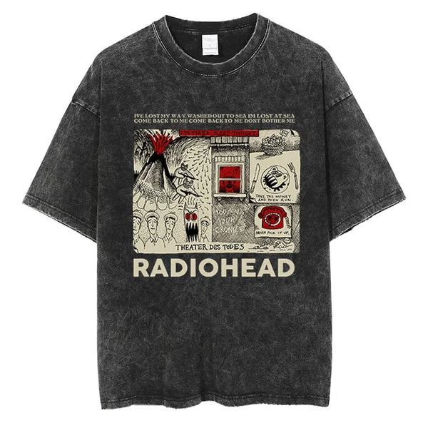 Radiohead T Shirt Classic Retro Rock Band Graphic Tshirt Oversized Quality Cotton Men Women Hip Hop Streetwear Short Sleeve Tees - Premium  from Kestiesss - Just €13.37! Shop now at Kestiesss